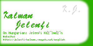 kalman jelenfi business card
